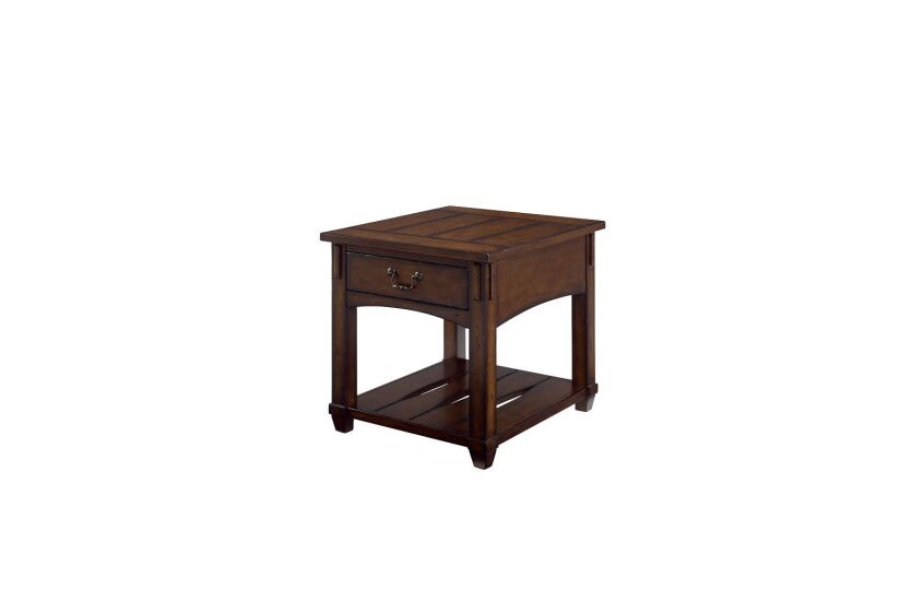 -RECTANGULAR DRAWER END TABLE